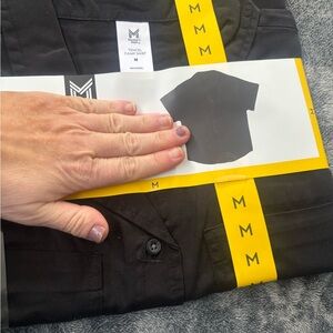 Member’s Mark Tencel Camp Shirt Size M Black Relaxed Fit NWT